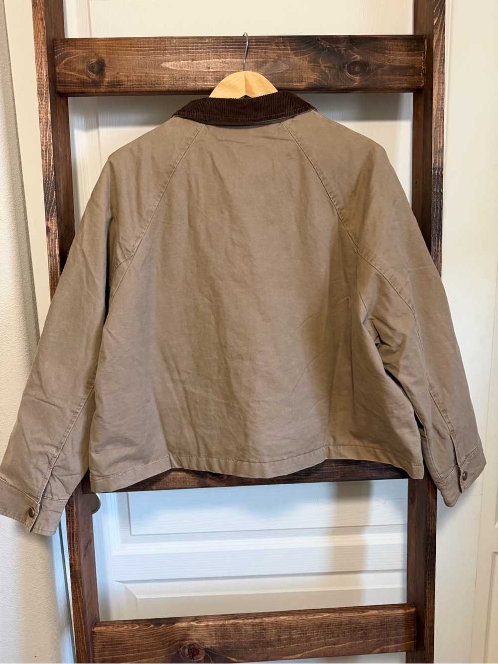 Hunter Original Cotton Barn Hunting Jacket Tanile Tan Corduroy Collar - M - Picture 5 of 8